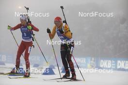 09.01.2020, Oberhof, Germany (GER): Emma Lunder (CAN), Franziska Hildebrand (GER), (l-r) -  IBU world cup biathlon, sprint women, Oberhof (GER). www.nordicfocus.com. © Manzoni/NordicFocus. Every downloaded picture is fee-liable.