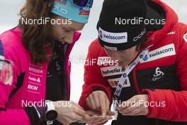 07.01.2020, Oberhof, Germany (GER): Selina Gasparin (SUI), Sandra Flunger (AUT) coach Team Switzerland, (l-r) -  IBU world cup biathlon, training, Oberhof (GER). www.nordicfocus.com. © Manzoni/NordicFocus. Every downloaded picture is fee-liable.