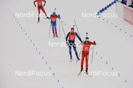 19.01.2020, Ruhpolding, Germany (GER): Christian Gow (CAN), Timofei Lapshin (KOR) -  IBU world cup biathlon, pursuit men, Ruhpolding (GER). www.nordicfocus.com. © Tumashov/NordicFocus. Every downloaded picture is fee-liable.
