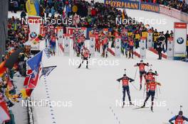 19.01.2020, Ruhpolding, Germany (GER): Philipp Horn (GER), Dominik Windisch (ITA), Vytautas Strolia (LTU), Johannes Dale (NOR), Tarjei Boe (NOR) -  IBU world cup biathlon, pursuit men, Ruhpolding (GER). www.nordicfocus.com. © Tumashov/NordicFocus. Every downloaded picture is fee-liable.