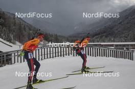 19.01.2020, Ruhpolding, Germany (GER): Philipp Nawrath (GER), Johannes Kuehn (GER) -  IBU world cup biathlon, pursuit men, Ruhpolding (GER). www.nordicfocus.com. © Tumashov/NordicFocus. Every downloaded picture is fee-liable.