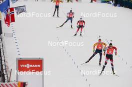 19.01.2020, Ruhpolding, Germany (GER): Julian Eberhard (AUT), Roman Rees (GER) -  IBU world cup biathlon, pursuit men, Ruhpolding (GER). www.nordicfocus.com. © Tumashov/NordicFocus. Every downloaded picture is fee-liable.