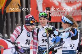 19.01.2020, Ruhpolding, Germany (GER): Susan Dunklee (USA), Clare Egan (USA) -  IBU world cup biathlon, pursuit women, Ruhpolding (GER). www.nordicfocus.com. © Tumashov/NordicFocus. Every downloaded picture is fee-liable.