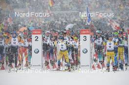 19.01.2020, Ruhpolding, Germany (GER): Mona Brorsson (SWE), Anna Magnusson (SWE), Franziska Preuss (GER) -  IBU world cup biathlon, pursuit women, Ruhpolding (GER). www.nordicfocus.com. © Tumashov/NordicFocus. Every downloaded picture is fee-liable.