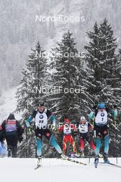19.01.2020, Ruhpolding, Germany (GER): Julia Simon (FRA), Justine Braisaz (FRA) -  IBU world cup biathlon, pursuit women, Ruhpolding (GER). www.nordicfocus.com. © Tumashov/NordicFocus. Every downloaded picture is fee-liable.