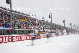 19.01.2020, Ruhpolding, Germany (GER): Event Feature: undefined athletes compete in front of the sold out grand stand -  IBU world cup biathlon, pursuit women, Ruhpolding (GER). www.nordicfocus.com. © Manzoni/NordicFocus. Every downloaded picture is fee-liable.