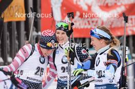 19.01.2020, Ruhpolding, Germany (GER): Susan Dunklee (USA), Clare Egan (USA) -  IBU world cup biathlon, pursuit women, Ruhpolding (GER). www.nordicfocus.com. © Tumashov/NordicFocus. Every downloaded picture is fee-liable.