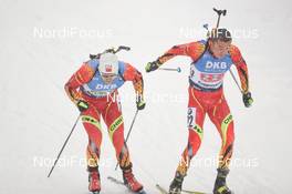 18.01.2020, Ruhpolding, Germany (GER): Fangming Cheng (CHN), Xingyuan Yan (CHN) -  IBU world cup biathlon, relay men, Ruhpolding (GER). www.nordicfocus.com. ©Tumashov/NordicFocus. Every downloaded picture is fee-liable.