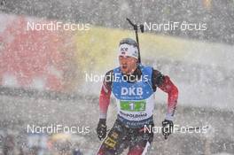 18.01.2020, Ruhpolding, Germany (GER): Erlend Bjoentegaard (NOR) -  IBU world cup biathlon, relay men, Ruhpolding (GER). www.nordicfocus.com. ©Tumashov/NordicFocus. Every downloaded picture is fee-liable.