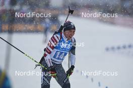 18.01.2020, Ruhpolding, Germany (GER): Jake Brown (USA) -  IBU world cup biathlon, relay men, Ruhpolding (GER). www.nordicfocus.com. ©Tumashov/NordicFocus. Every downloaded picture is fee-liable.