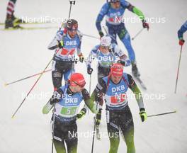 18.01.2020, Ruhpolding, Germany (GER): Rok Trsan (SLO), Jakov Fak (SLO) -  IBU world cup biathlon, relay men, Ruhpolding (GER). www.nordicfocus.com. ©Tumashov/NordicFocus. Every downloaded picture is fee-liable.