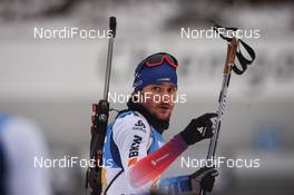 18.01.2020, Ruhpolding, Germany (GER): Jeremy Finello (SUI) -  IBU world cup biathlon, relay men, Ruhpolding (GER). www.nordicfocus.com. ©Tumashov/NordicFocus. Every downloaded picture is fee-liable.