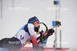 18.01.2020, Ruhpolding, Germany (GER): Benjamin Weger (SUI) -  IBU world cup biathlon, relay men, Ruhpolding (GER). www.nordicfocus.com. ©Tumashov/NordicFocus. Every downloaded picture is fee-liable.