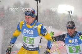 18.01.2020, Ruhpolding, Germany (GER): Jesper Nelin (SWE) -  IBU world cup biathlon, relay men, Ruhpolding (GER). www.nordicfocus.com. ©Tumashov/NordicFocus. Every downloaded picture is fee-liable.
