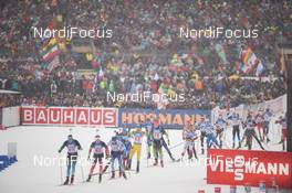 18.01.2020, Ruhpolding, Germany (GER): Roman Rees (GER), Rok Trsan (SLO), Johannes Dale (NOR), Lukas Hofer (ITA), Peppe Femling (SWE), Dominik Landertinger (AUT), Tero Seppala (FIN), Emilien Jacquelin (FRA), Edgars Mise (LAT), Florent Claude (BEL), Leif Nordgren (USA), Rok Trsan (SLO) -  IBU world cup biathlon, relay men, Ruhpolding (GER). www.nordicfocus.com. ©Tumashov/NordicFocus. Every downloaded picture is fee-liable.