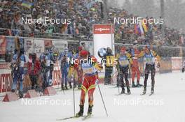 18.01.2020, Ruhpolding, Germany (GER): Arnd Peiffer (GER), Philipp Nawrath (GER), (l-r) -  IBU world cup biathlon, relay men, Ruhpolding (GER). www.nordicfocus.com. © Manzoni/NordicFocus. Every downloaded picture is fee-liable.