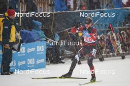 18.01.2020, Ruhpolding, Germany (GER): Edgars Mise (LAT) -  IBU world cup biathlon, relay men, Ruhpolding (GER). www.nordicfocus.com. ©Tumashov/NordicFocus. Every downloaded picture is fee-liable.