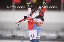 18.01.2020, Ruhpolding, Germany (GER): Christian Gow (CAN) -  IBU world cup biathlon, relay men, Ruhpolding (GER). www.nordicfocus.com. ©Tumashov/NordicFocus. Every downloaded picture is fee-liable.