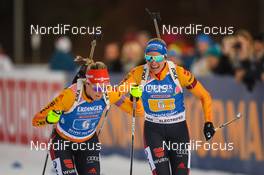17.01.2020, Ruhpolding, Germany (GER): Vanessa Hinz (GER), Denise Herrmann (GER) -  IBU world cup biathlon, relay women, Ruhpolding (GER). www.nordicfocus.com. © Tumashov/NordicFocus. Every downloaded picture is fee-liable.