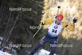 16.01.2020, Ruhpolding, Germany (GER): Arnd Peiffer (GER) -  IBU world cup biathlon, sprint men, Ruhpolding (GER). www.nordicfocus.com. © Manzoni/NordicFocus. Every downloaded picture is fee-liable.