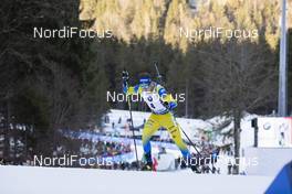 16.01.2020, Ruhpolding, Germany (GER): Martin Ponsiluoma (SWE) -  IBU world cup biathlon, sprint men, Ruhpolding (GER). www.nordicfocus.com. © Manzoni/NordicFocus. Every downloaded picture is fee-liable.