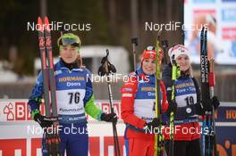15.01.2020, Ruhpolding, Germany (GER): Hanna Sola (BLR), Paulina Fialkova (SVK), Marte Olsbu Roeiseland (NOR) -  IBU world cup biathlon, sprint women, Ruhpolding (GER). www.nordicfocus.com. © Tumashov/NordicFocus. Every downloaded picture is fee-liable.