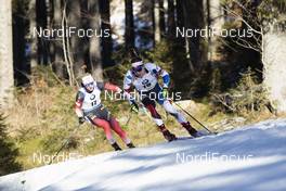 23.01.2020, Pokljuka, Slovenia (SLO): Johannes Thingnes Boe (NOR), Michal Krcmar (CZE), (l-r) -  IBU world cup biathlon, individual men, Pokljuka (SLO). www.nordicfocus.com. © Manzoni/NordicFocus. Every downloaded picture is fee-liable.