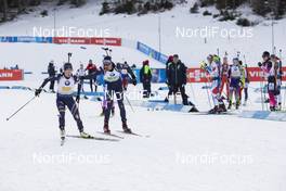 25.01.2020, Pokljuka, Slovenia (SLO): Federica Sanfilippo (ITA), Dominik Windisch (ITA), (l-r) -  IBU world cup biathlon, relay mixed, Pokljuka (SLO). www.nordicfocus.com. © Manzoni/NordicFocus. Every downloaded picture is fee-liable.