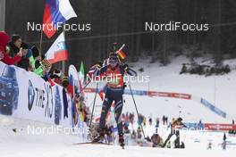 25.01.2020, Pokljuka, Slovenia (SLO): Lisa Vittozzi (ITA) -  IBU world cup biathlon, single mixed relay, Pokljuka (SLO). www.nordicfocus.com. © Manzoni/NordicFocus. Every downloaded picture is fee-liable.