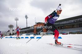 25.02.2020, Minsk-Raubichi, Belarus (BLR): Event Feature: undefined norwegian athlete competes on the track - IBU Open European Championships Biathlon, training, Minsk-Raubichi (BLR). www.nordicfocus.com. © Manzoni/NordicFocus. Every downloaded picture is fee-liable.