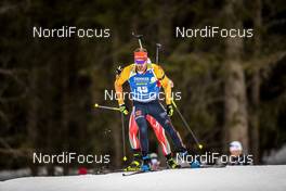 19.02.2020, Antholz, Italy (ITA): Arnd Peiffer (GER) - IBU World Championships Biathlon, individual men, Antholz (ITA). www.nordicfocus.com. © Modica/NordicFocus. Every downloaded picture is fee-liable.