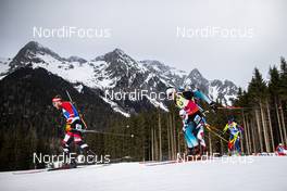 19.02.2020, Antholz, Italy (ITA): Martin Fourcade (FRA), Simon Eder (AUT), (l-r) - IBU World Championships Biathlon, individual men, Antholz (ITA). www.nordicfocus.com. © Modica/NordicFocus. Every downloaded picture is fee-liable.