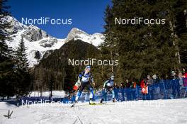 18.02.2020, Antholz, Italy (ITA): Regina Oja (EST), Anais Bescond (FRA), (l-r) - IBU World Championships Biathlon, individual women, Antholz (ITA). www.nordicfocus.com. © Modica/NordicFocus. Every downloaded picture is fee-liable.