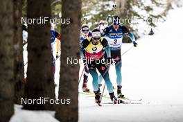 23.02.2020, Antholz, Italy (ITA): Martin Fourcade (FRA), Quentin Fillon Maillet (FRA), (l-r) - IBU world championships biathlon, mass men, Antholz (ITA). www.nordicfocus.com. © Modica/NordicFocus. Every downloaded picture is fee-liable.