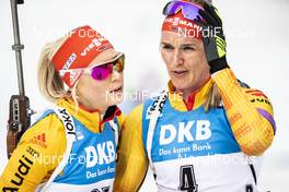 23.02.2020, Antholz, Italy (ITA): Franziska Preuss (GER), Denise Herrmann (GER), (l-r) - IBU world championships biathlon, mass women, Antholz (ITA). www.nordicfocus.com. © Modica/NordicFocus. Every downloaded picture is fee-liable.