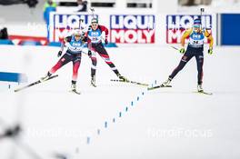 23.02.2020, Antholz, Italy (ITA): Tiril Eckhoff (NOR), Franziska Preuss (GER), (l-r) - IBU world championships biathlon, mass women, Antholz (ITA). www.nordicfocus.com. © Modica/NordicFocus. Every downloaded picture is fee-liable.