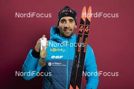 19.02.2020, Antholz, Italy (ITA): Martin Fourcade (FRA) - IBU World Championships Biathlon, medals, Antholz (ITA). www.nordicfocus.com. © Manzoni/NordicFocus. Every downloaded picture is fee-liable.