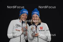 22.02.2020, Antholz, Italy (ITA): Vanessa Hinz (GER), Franziska Preuss (GER), (l-r) - IBU world championships biathlon, medals, Antholz (ITA). www.nordicfocus.com. © Manzoni/NordicFocus. Every downloaded picture is fee-liable.