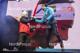 19.02.2020, Antholz, Italy (ITA): Johannes Thingnes Boe (NOR), Martin Fourcade (FRA), (l-r) - IBU world championships biathlon, medals, Antholz (ITA). www.nordicfocus.com. © Manzoni/NordicFocus. Every downloaded picture is fee-liable.