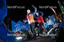 20.02.2020, Antholz, Italy (ITA): Marte Olsbu Roeiseland (NOR), Johannes Thingnes Boe (NOR), (l-r) - IBU world championships biathlon, medals, Antholz (ITA). www.nordicfocus.com. © Manzoni/NordicFocus. Every downloaded picture is fee-liable.