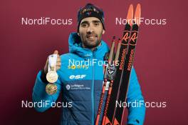 19.02.2020, Antholz, Italy (ITA): Martin Fourcade (FRA) - IBU World Championships Biathlon, medals, Antholz (ITA). www.nordicfocus.com. © Manzoni/NordicFocus. Every downloaded picture is fee-liable.