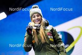 18.02.2020, Antholz, Italy (ITA): Dorothea Wierer (ITA) - IBU World Championships Biathlon, medals, Antholz (ITA). www.nordicfocus.com. © Modica/NordicFocus. Every downloaded picture is fee-liable.