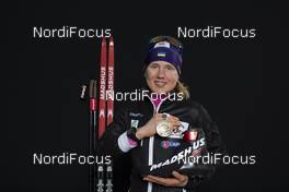 22.02.2020, Antholz, Italy (ITA): Anastasiya Merkushyna (UKR) - IBU world championships biathlon, medals, Antholz (ITA). www.nordicfocus.com. © Manzoni/NordicFocus. Every downloaded picture is fee-liable.