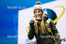 18.02.2020, Antholz, Italy (ITA): Dorothea Wierer (ITA) - IBU World Championships Biathlon, medals, Antholz (ITA). www.nordicfocus.com. © Modica/NordicFocus. Every downloaded picture is fee-liable.