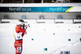 13.02.2020, Antholz, Italy (ITA): Scott Gow (CAN) - IBU World Championships Biathlon, relay mixed, Antholz (ITA). www.nordicfocus.com. © Modica/NordicFocus. Every downloaded picture is fee-liable.