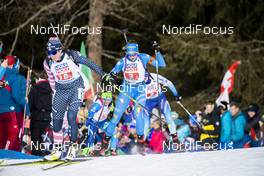 13.02.2020, Antholz, Italy (ITA): Susan Dunklee (USA), Lisa Vittozzi (ITA), (l-r) - IBU World Championships Biathlon, relay mixed, Antholz (ITA). www.nordicfocus.com. © Modica/NordicFocus. Every downloaded picture is fee-liable.