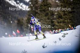 13.02.2020, Antholz, Italy (ITA): Yuliia Dzhima (UKR) - IBU World Championships Biathlon, relay mixed, Antholz (ITA). www.nordicfocus.com. © Modica/NordicFocus. Every downloaded picture is fee-liable.