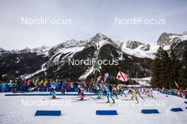 13.02.2020, Antholz, Italy (ITA): Start of the race (l-r) - IBU World Championships Biathlon, relay mixed, Antholz (ITA). www.nordicfocus.com. © Modica/NordicFocus. Every downloaded picture is fee-liable.