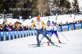 13.02.2020, Antholz, Italy (ITA): Arnd Peiffer (GER), Benjamin Weger (SUI), (l-r) - IBU World Championships Biathlon, relay mixed, Antholz (ITA). www.nordicfocus.com. © Modica/NordicFocus. Every downloaded picture is fee-liable.