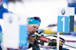 13.02.2020, Antholz, Italy (ITA): Julia Simon (FRA) - IBU World Championships Biathlon, relay mixed, Antholz (ITA). www.nordicfocus.com. © Manzoni/NordicFocus. Every downloaded picture is fee-liable.